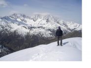 La triade Weissmies.Lagghinhorn.Fletchhorn e Enzo51 dal Pizzo Pioltone.