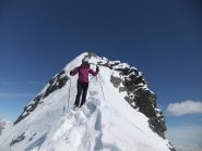 in discesa dalla vetta