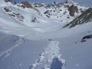 discesa verso il lac Marinet