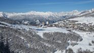 panorama sul Sestriere salendo