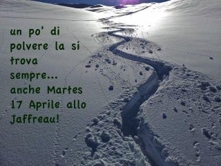 qualche metro di bellissima neve in punta