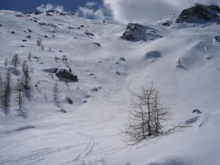 tracce lungo i pendii NORD 