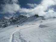 colle Tza Sèche (a dx) e cima al centro della foto