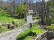 l'inizio della sterrata da Colbertrano