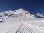 l'itinerario nella parte alta