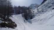 Salita sulla pista poco sopra Staffal