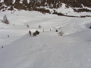 sui pendii vicino la dorsale