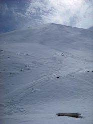 Il pendio sceso, visto dal Colle delle Finestre