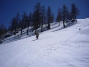 la discesa sulla pista nera n.3 in condizioni ottimali....