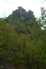 Vista della cappella dalla vera cima Rocca Due Denti
