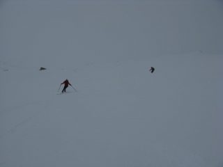 la discesa in scarsa visibilità