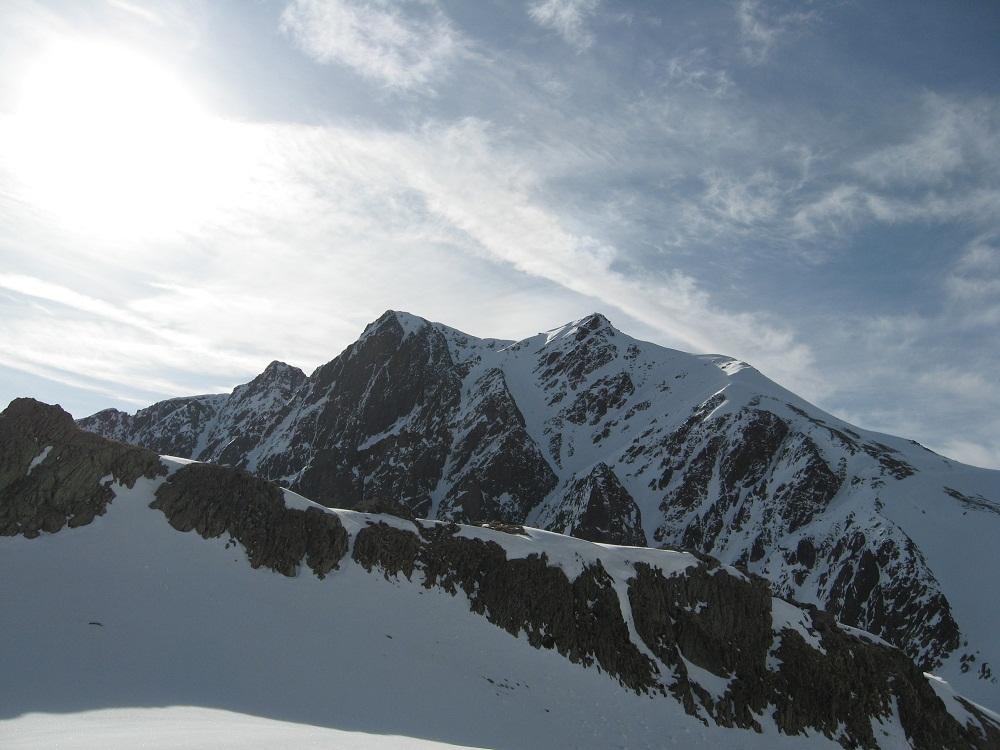 La tete de l'Autaret con le sue cime. 