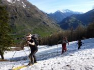 Neve sulla pista 3 a 1750m di quota