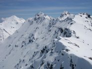 dalla cima: sulla sinistra la Punta Ramière