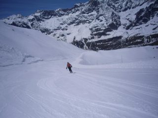 Luciano in discesa sulla Ventina....
