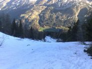 La valanga ha tracciato la strada