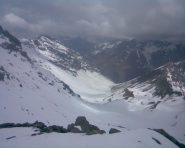 Vallone d'Almiane dalla cima. Buon innevamento
