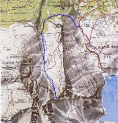 cartina con traccia gps