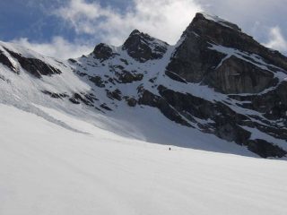 Verso il pendio del Dome Blanc