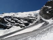 l'accesso al ghiacciaio