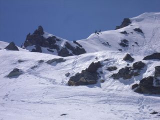 dal colletto  foto della cresta finale coi 