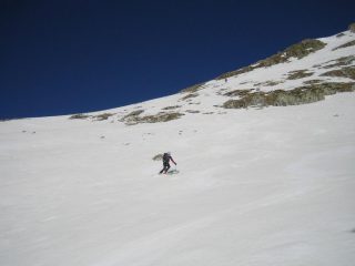 la discesa sul lago del Mercantour