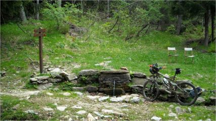 Fontana da dove parte il portage per la Portia