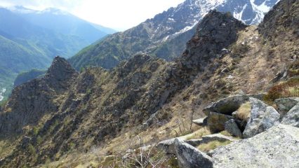dalla comba di pianei a dx la bocchetta tutto a sx cima lazin