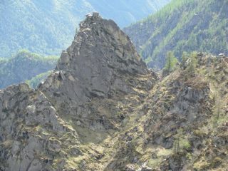 Zoom su Cima Lasin, dalla Comba del Pianei