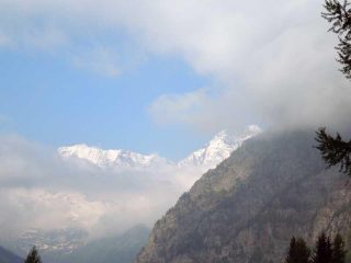 weissmies e lagginhorn tra le nuvole
