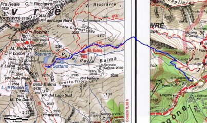 cartina e traccia gps