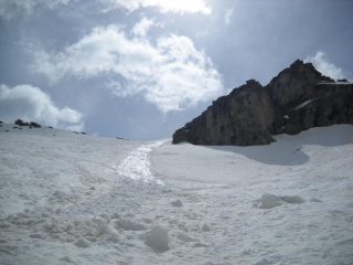 in vista del colle del paletto con la slavinetta staccata