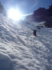 la neve non è delle migliori...