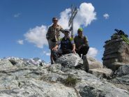 i tre in vetta alla Becca d'Aver