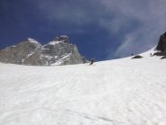 Il tratto ripido di raccordo alle piste