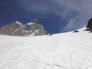 Il tratto ripido di raccordo alle piste