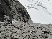 Discesa nel verrou a 2700m