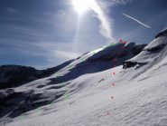 in rosso nostra salita,in verde discesa