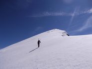 sulla spalla ovest verso l'anticima
