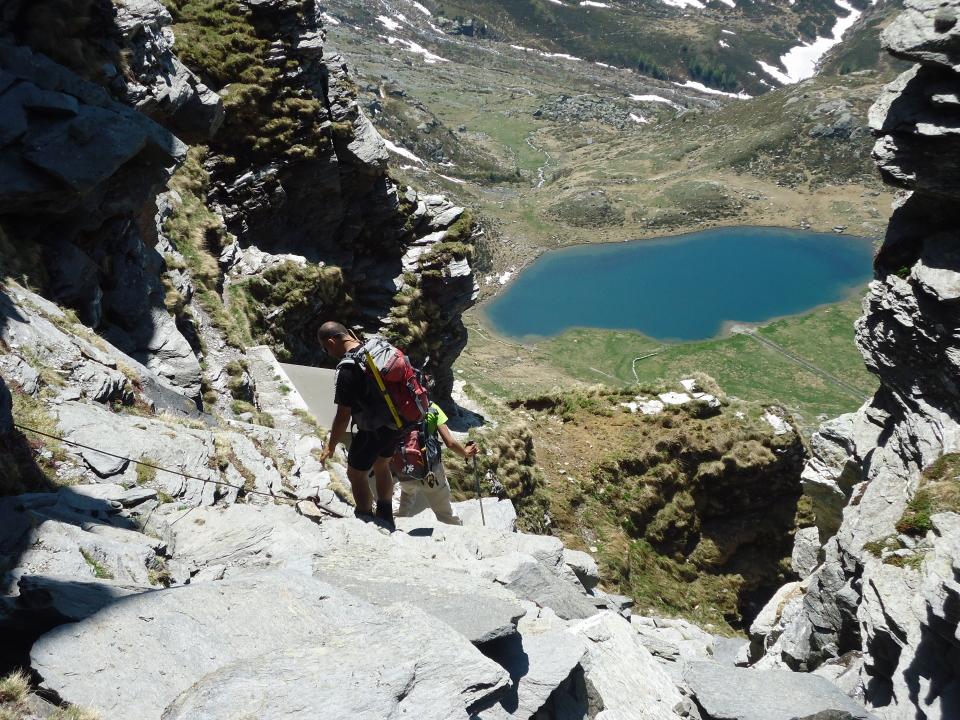 la discesa al rifugio dal passo di Angeloga