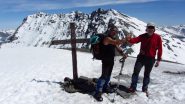 Stelvio e Gianfranco in cima (2-6-2012)