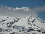 Zoom verso Punta Gnifetti, capanna Margherita