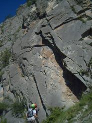l'attacco della ferrata