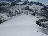 il ghiacciaio dalla vetta