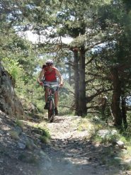 Chemin de Valaire: inizio della prima discesa di giornata