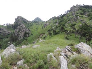 La cima dell'Argentea dal sentiero