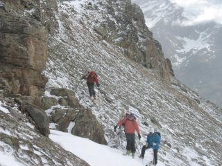 la prima discesa a piedi