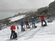 la partenza sotto la neve