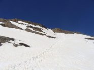 la salita a piedi sul canale superiore