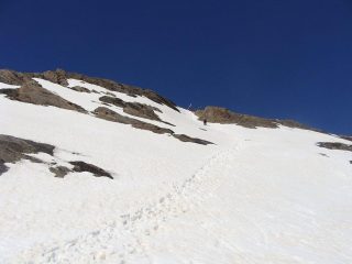 la salita a piedi sul canale superiore